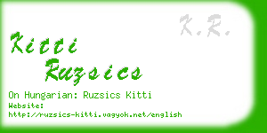 kitti ruzsics business card